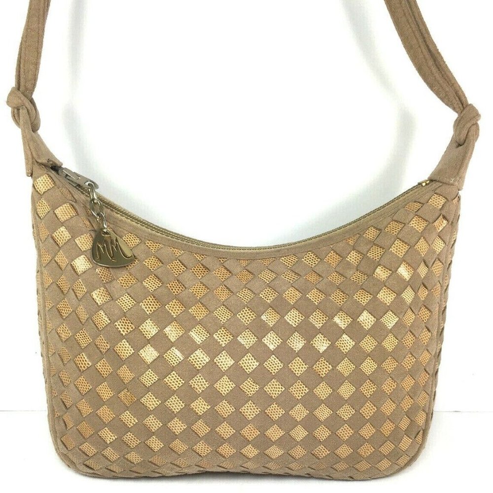 Morris Moskowitz Vintage Small Beige Tan Ultra Sue